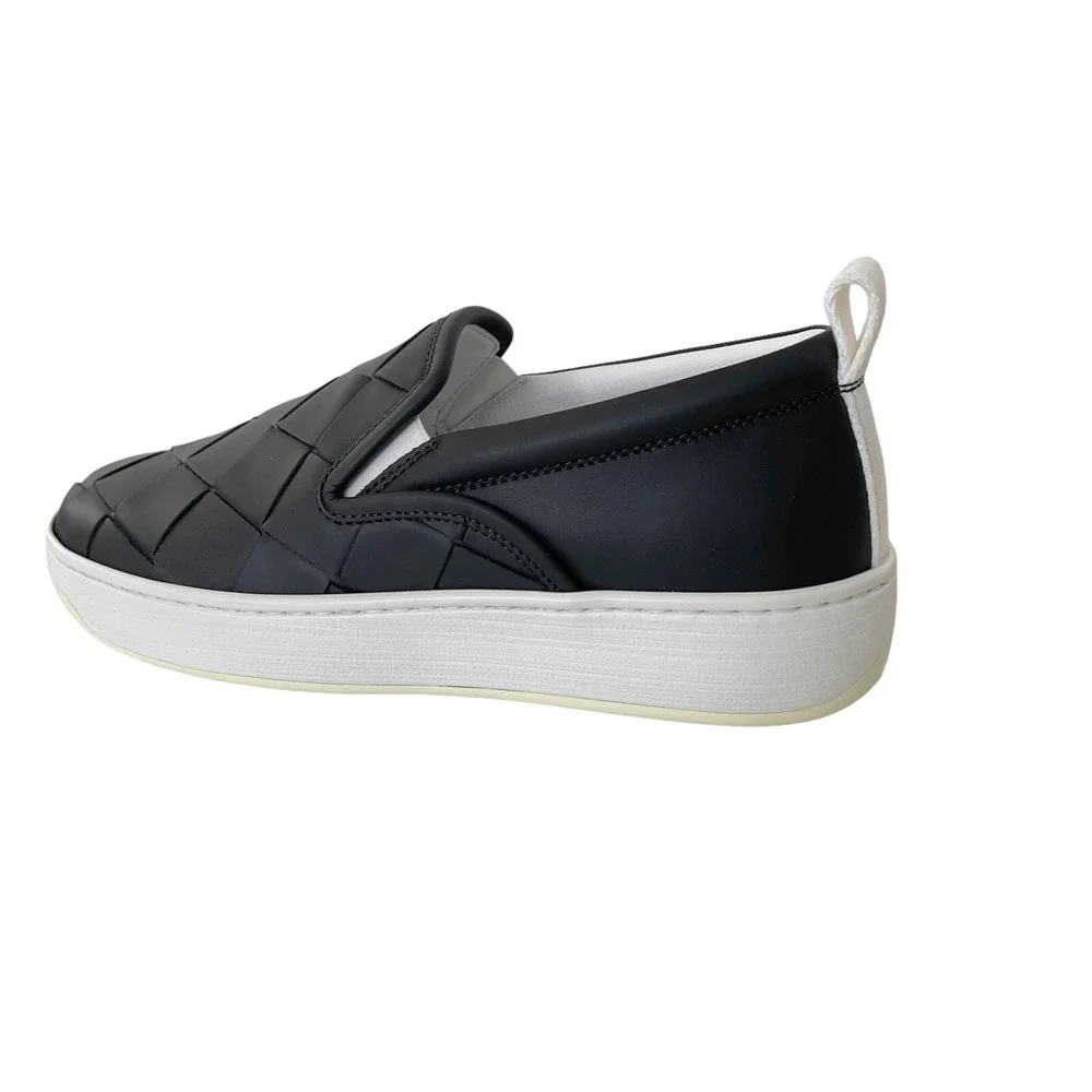 Bottega Veneta 578303 Women's Ardoise Leather intrecciato Loafers shoes, 38‎